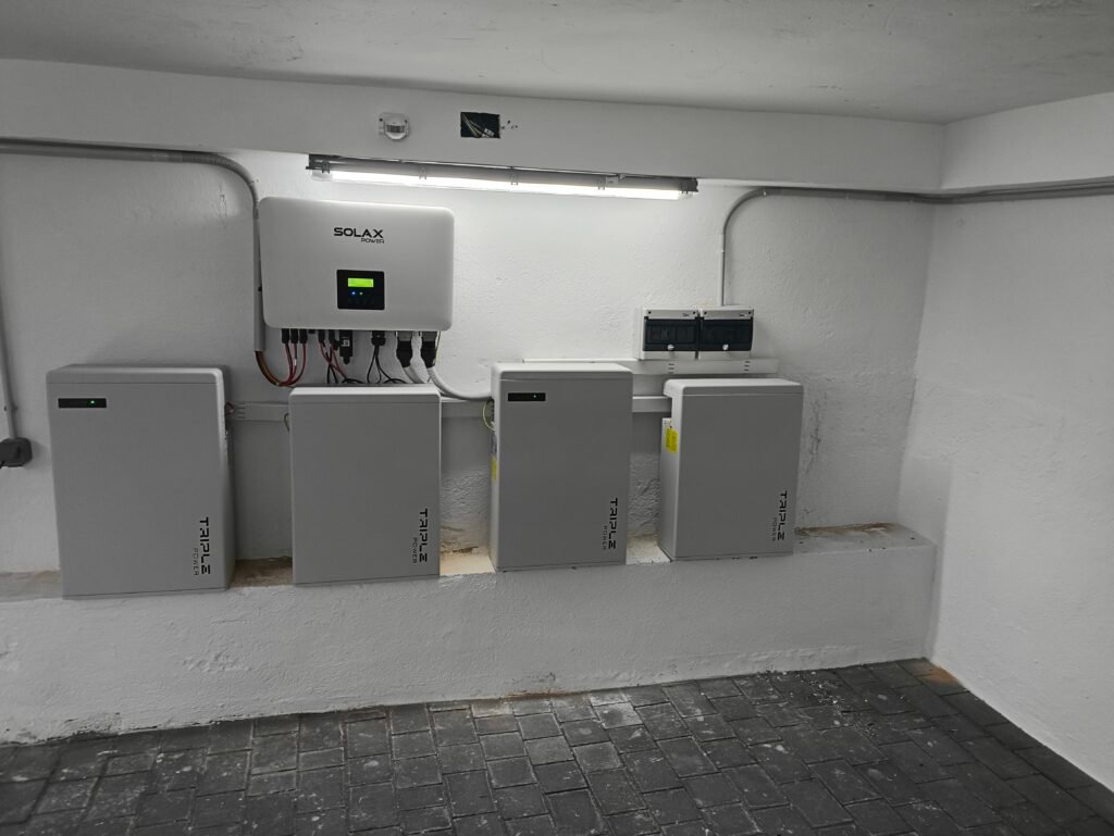 Instalación con baterías